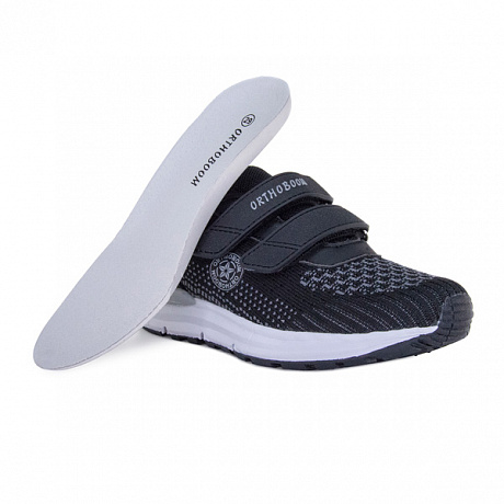 Кроссовки ортопедические Ортобум для мальчиков 30245-13 черный/серый. Изображение 6 из 6