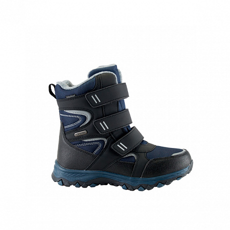 Полусапожки ортопедические Ортобум с шерстью для мальчиков 67055-01 черный/сапфировый. Изображение 2 из 4