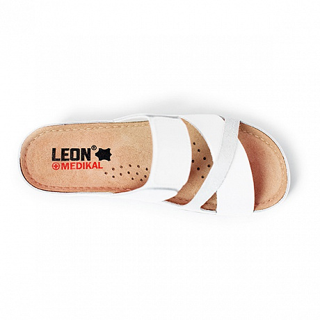 Сабо повседневные Leon medikal женские MED909WSI белый/серебряный. Изображение 4 из 5