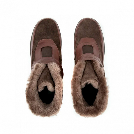 Полусапоги Dr. Spektor с шерстью женские 4414-53С-8 коричневые. Изображение 3 из 4