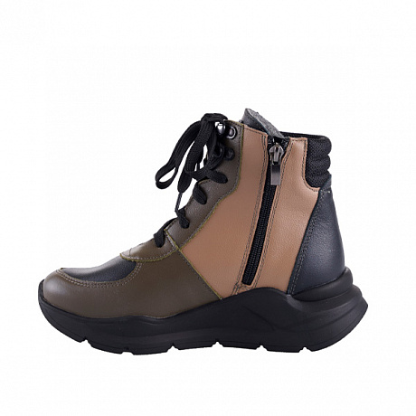 Полусапоги ортопедические Dr Thomas утепленные женские DTD-556-3 хаки/черный/бежевый. Изображение 4 из 5