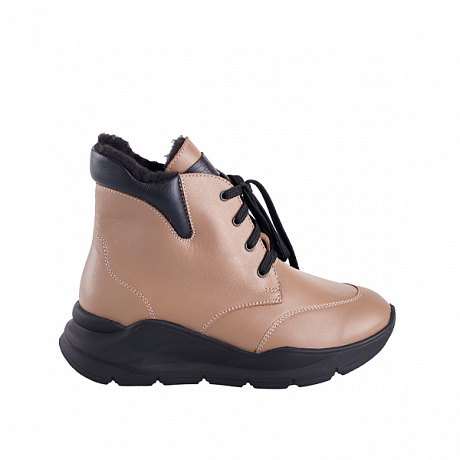 Полусапоги ортопедические Dr Thomas с шерстью женские DTD-606-5 бежевые. Изображение 3 из 5