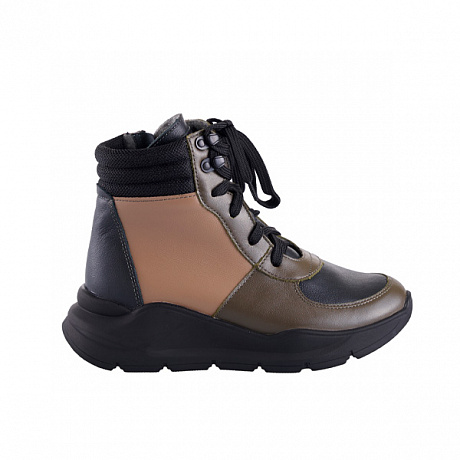 Полусапоги ортопедические Dr Thomas утепленные женские DTD-556-3 хаки/черный/бежевый. Изображение 3 из 5